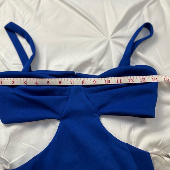 ASOS Design Cut Out Blue Mini Dress - Picture 10 of 10